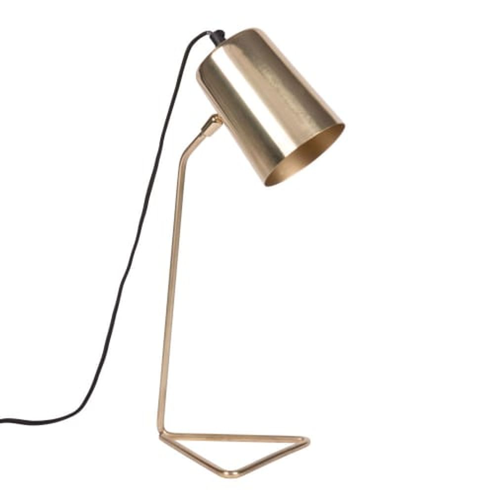 Lampe en métal doré | Maisons du Monde