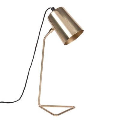 Lampe en métal doré | Maisons du Monde