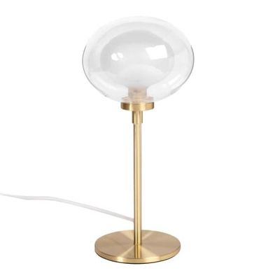 Lampe globe en verre et métal doré | Maisons du Monde