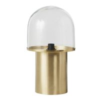 Lampe métal doré et abat-jour en verre transparent | Maisons du Monde
