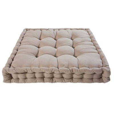 Matelas en coton taupe 90x90cm | Maisons du Monde