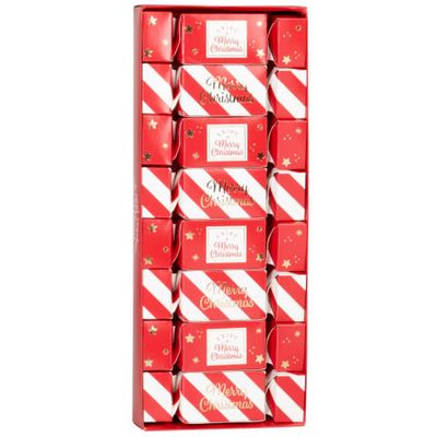 Mini crackers de Noël en papier rouge, blanc et doré (x8) | Maisons du Monde