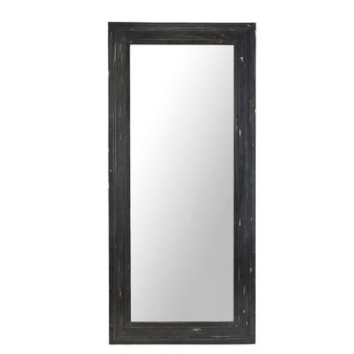 Miroir à moulures en pin noir 80x175 | Maisons du Monde