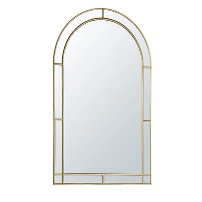 Miroir biseauté en métal doré 70x110 | Maisons du Monde