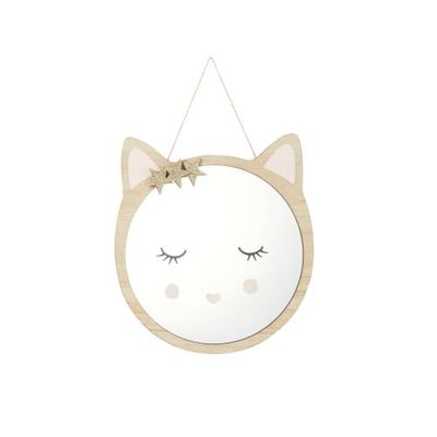 Miroir chat rose et doré H29 | Maisons du Monde