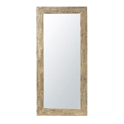 Miroir en bois de sheesham blanchi 94x207 | Maisons du Monde
