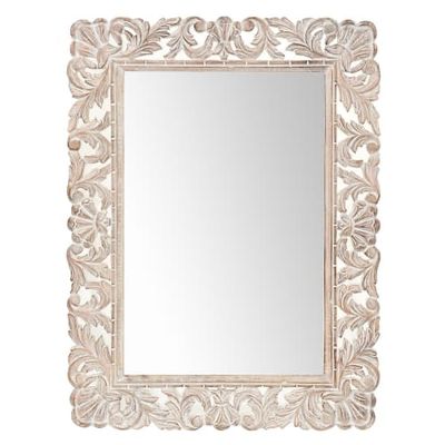 Miroir en manguier blanchi 60x80 | Maisons du Monde