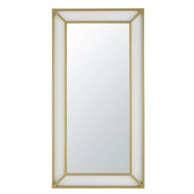 Miroir en métal doré et verre strié 88x170 | Maisons du Monde