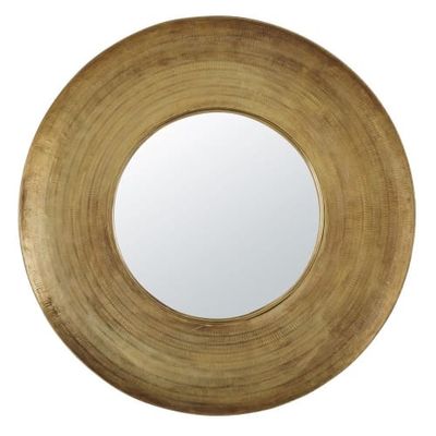 Miroir en métal martelé doré D110 | Maisons du Monde
