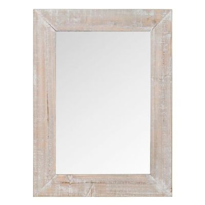 Miroir en sapin blanchi 55x75 | Maisons du Monde