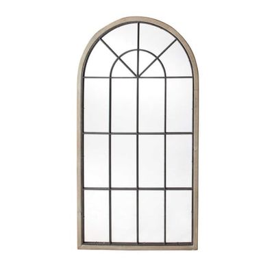 Miroir fenêtre demi-lune en sapin 76x146 | Maisons du Monde