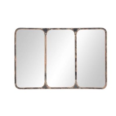 Miroir indus en métal noir 106x72 | Maisons du Monde