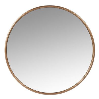 Miroir rond doré D81 | Maisons du Monde