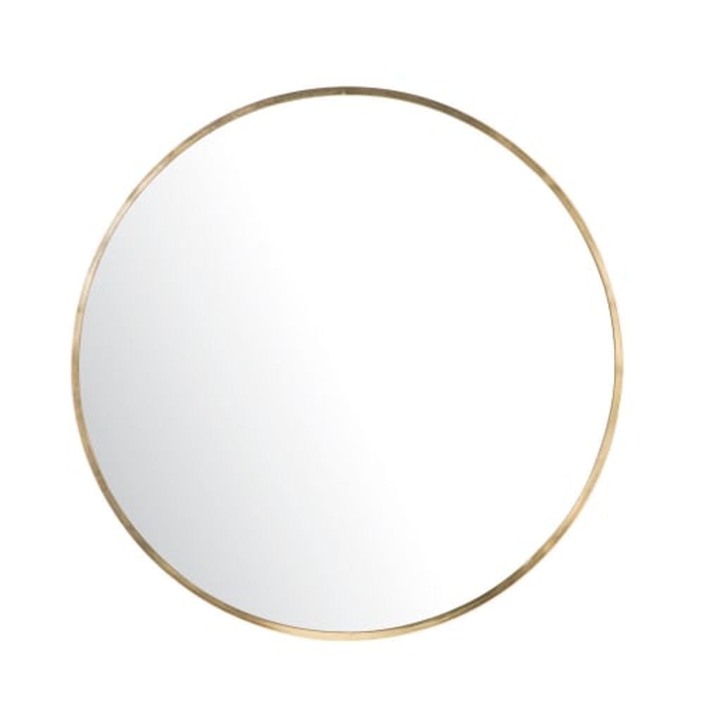 Miroir rond en métal doré D101 | Maisons du Monde