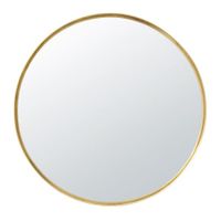 Miroir rond en métal doré D110 | Maisons du Monde