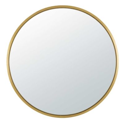 Miroir rond en métal doré D159 | Maisons du Monde