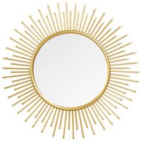 Miroir rond en métal doré D31 | Maisons du Monde