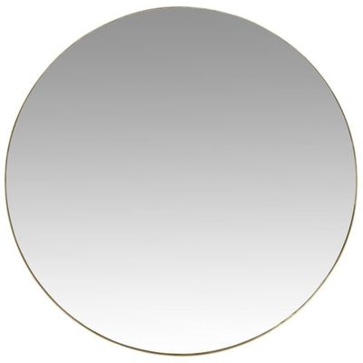 Miroir rond en métal doré D90 | Maisons du Monde