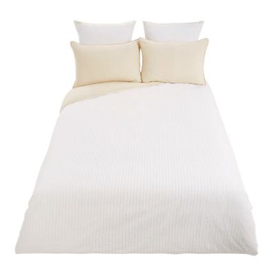 Parure de lit en coton blanc 220x240 | Maisons du Monde