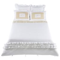 Parure de lit en coton blanche 240 x 260 cm | Maisons du Monde