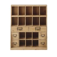 Petit meuble de rangement 2 tiroirs avec casiers | Maisons du Monde