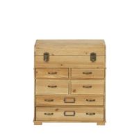Petit meuble de rangement coffre 6 tiroirs en sapin | Maisons du Monde