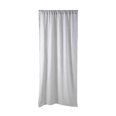 Rideau à galon fronceur en coton gris à l'unité 110x250 | Maisons du Monde