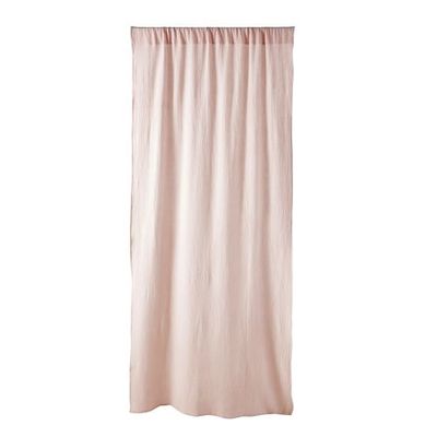 Rideau à passants en coton rose à l'unité 110x250 | Maisons du Monde