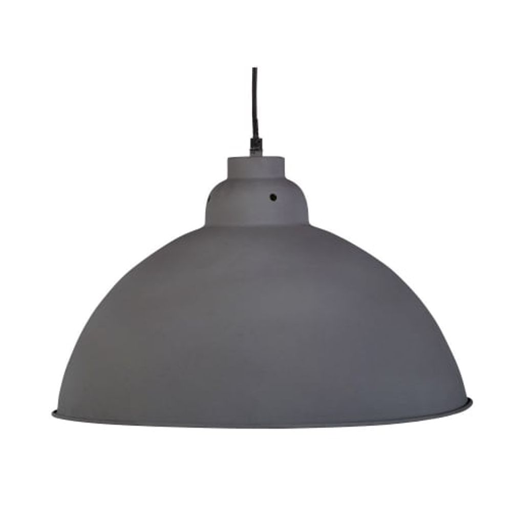 Suspension avec abat-jour en métal finition gris ciment | Maisons du Monde