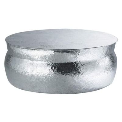 Table basse ronde en aluminium martelé | Maisons du Monde