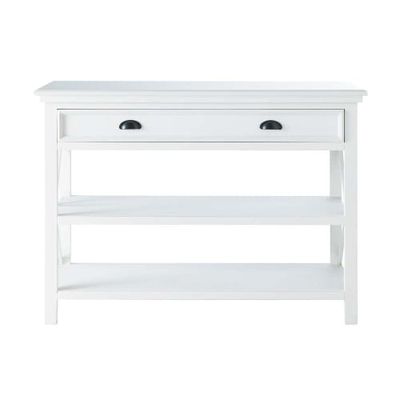 Table console en pin blanc L 120 cm | Maisons du Monde