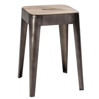 Tabouret en manguier et métal | Maisons du Monde