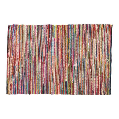Tapis tressé en coton multicolore 140 x 200 cm | Maisons du Monde
