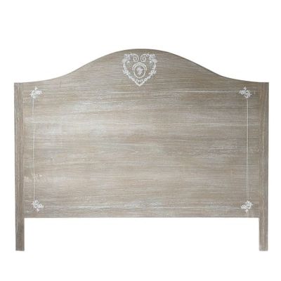 Tête de lit en bois de paulownia grisée L 160 cm | Maisons du Monde