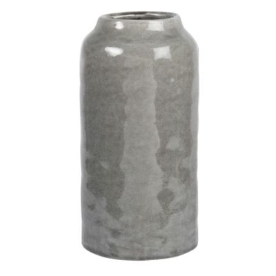 Vase cylindrique en grès gris H26 | Maisons du Monde