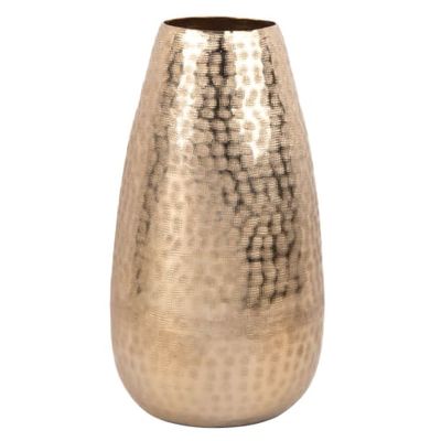 Vase en aluminium martelé doré H31 | Maisons du Monde