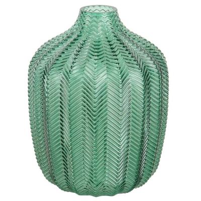 Vase en verre teinté vert H18 | Maisons du Monde