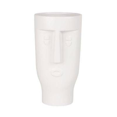 Vase visage en dolomite blanche H23 | Maisons du Monde