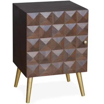 Table de chevet 1 porte en bois SIXTY