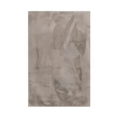 Tapis uni design en polyester argenté 160x230 ALICE