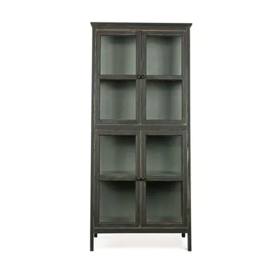 Armoire design asymétrique en bois noir HERRITAGE
