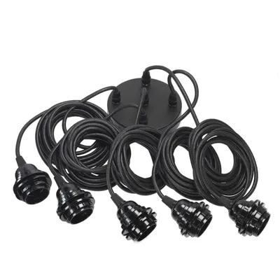 Suspensions plafonnier fil noir HOOPZI
