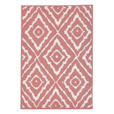 Tapis moderne outdoor d'extérieur tissé plat rose 70x120 GARDEN