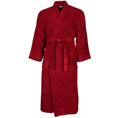 Peignoir col kimono en coton Rubis LUXURY