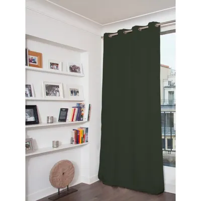 Rideau occultant total vert origan 135 x 260