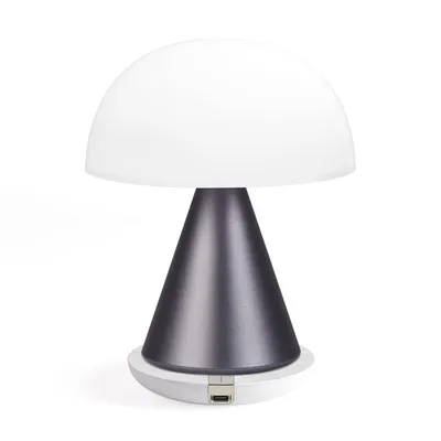 Lampe LED portable large en ABS gris MINA L