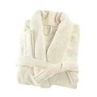 Peignoir éponge col chale en coton ivoire 9xl PREMIUM HOMME