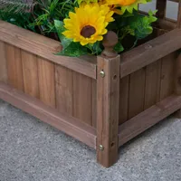 Jardinière sur pieds inserts d'irrigation bois sapin traité