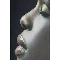 Tableau femme africaine profil en verre 100x150 ROYAL HEADDRESS