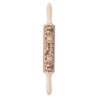 Rouleau à pâtisserie avec empreintes bonhomme en pain d'épice 39cm PAIN D'ÉPICE